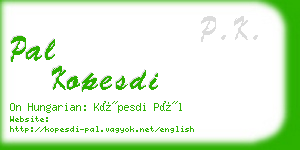 pal kopesdi business card